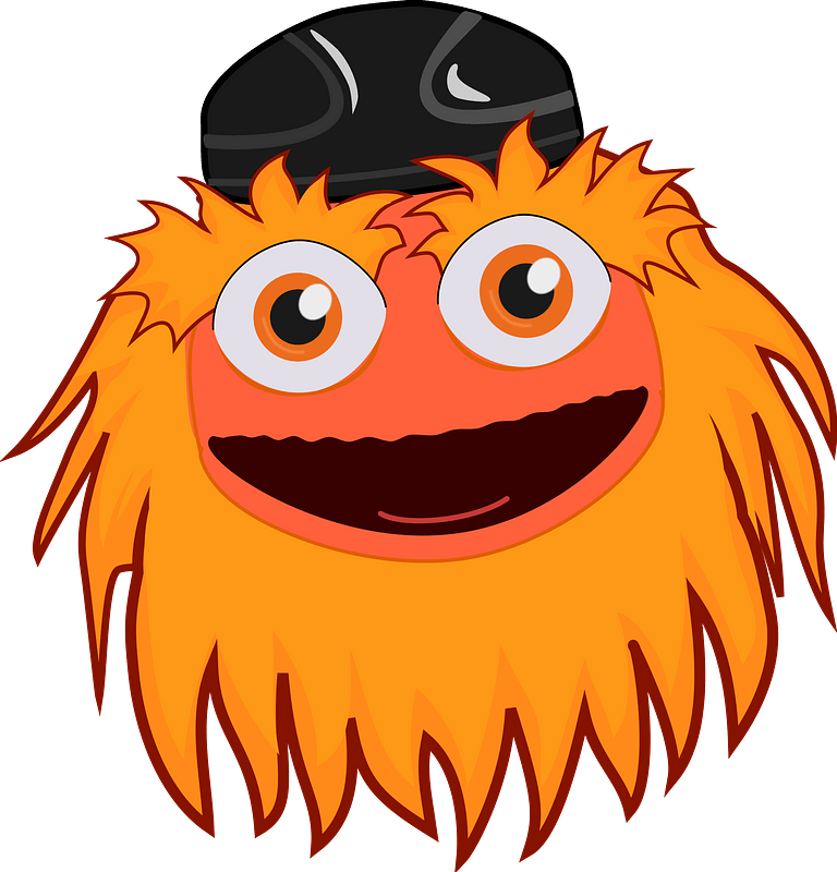 Gritty, the Philadelphia Flyer's mascot clip art