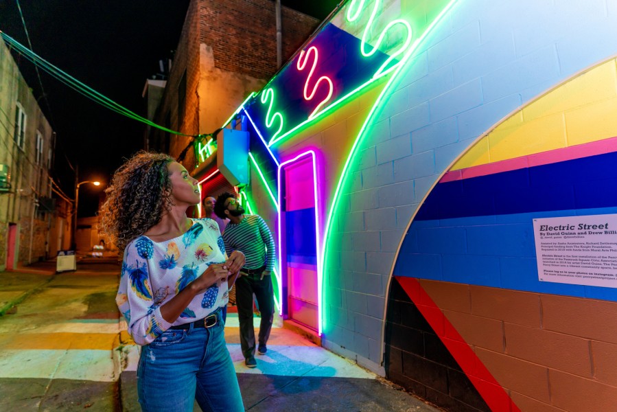 South Philly Neon Mural Installation